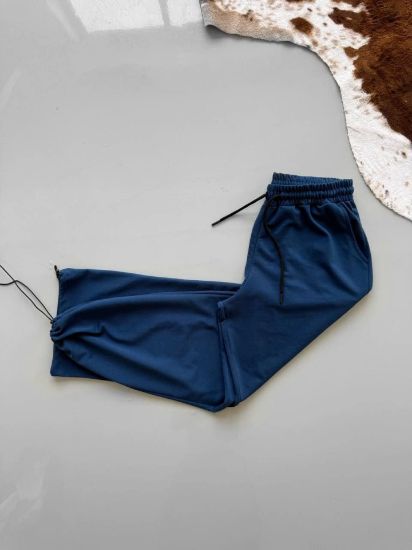 İki İplik Kumaş Baggy Alt Esofman - Turkuaz resmi